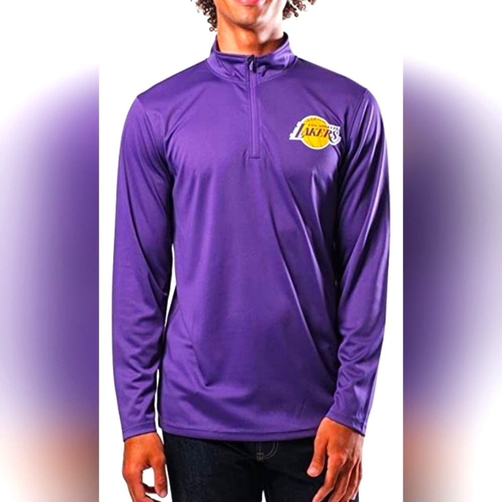 Ultra Game NBA Men's Quarter Zip Pullover Shirt Athletic Quick Dry T-Shirt #New